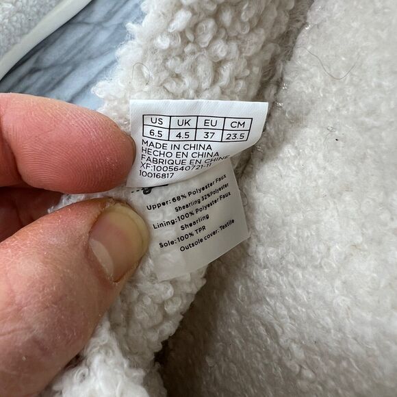 Toms Sandals Womens 6.5 Ezra Slipper Slip On Warm Faux Fur Slide White 10016817 - Picture 8 of 10